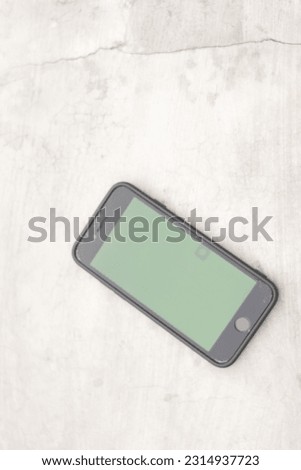 Black phone on a white background