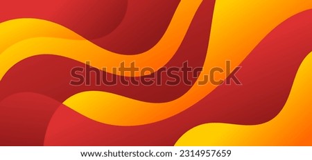 Abstract red and yellow wave background vector