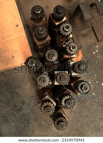 Gear section seen from above