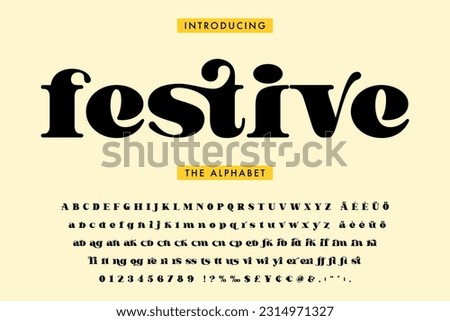 A festive power hippie themed font. This alphabet is in the style of late 60s and early 70s psychedelic artwork and lettering. Royalty-Free Stock Photo #2314971327