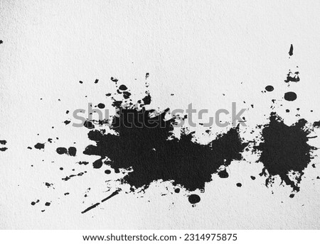 black grunge ink splash and drops wallpaper Royalty-Free Stock Photo #2314975875