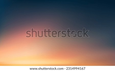 Sunset Sky Background,Sunrise with Yellow,Pink,Orange,Blue Sky,Nature Landscape Golden Hour with twilight dusk Sky in Evening after Sun Dawn,Vector Horizon Banner Sunlight for Four Seasons concept