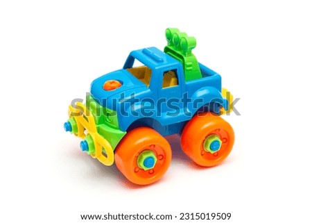 children's toy car on a white background Royalty-Free Stock Photo #2315019509