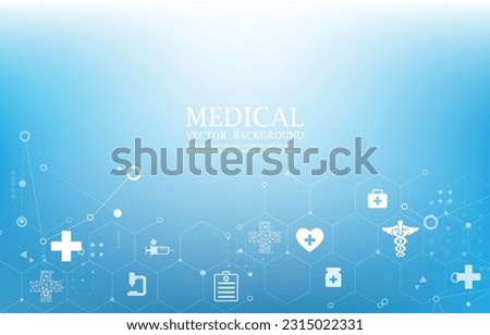 Modern blue medical background.futuristic.medical icons.technology wallpaper.