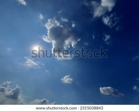 blue sky illuminated by the sun