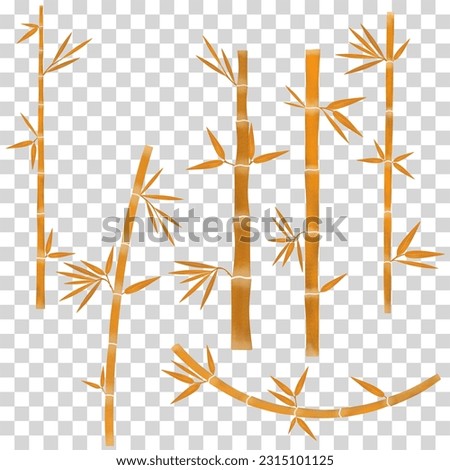 Hand painted leaft bamboo branches can be used as a variety of design elements.Great for gift-wrap, poster card and with have High quality clipping mask.