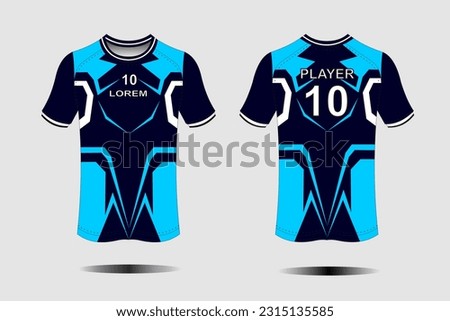 Specification soccer sport , esports gaming t shirt jersey template.