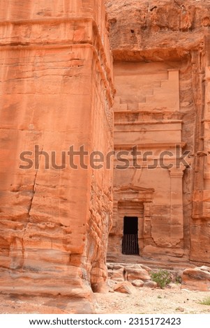 Ancient city of Petra, Jordan. 8th July 2023. On a hot spring cloudy day. 