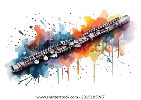 musical instruments set of grand piano flute drum icons stock vector illustration on white background. Royalty-Free Stock Photo #2315185967