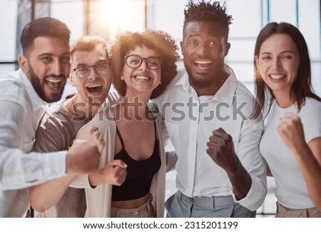 Smiling professional business leaders and employees group team portrait Royalty-Free Stock Photo #2315201199