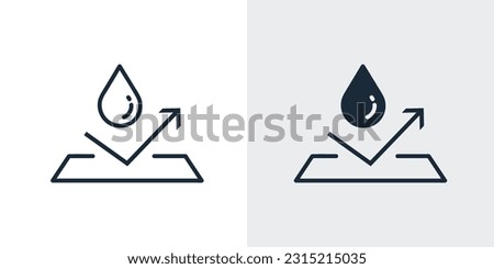 Water repellent surface symbol concept vector. Waterproof icon Royalty-Free Stock Photo #2315215035