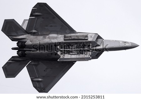 F-22 Raptor missile bay open Royalty-Free Stock Photo #2315253811