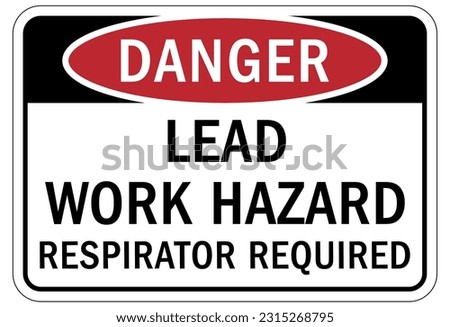 Wear respiratory equipment sign and labels