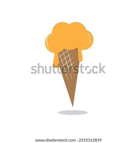Vector ice cream illustration or flat clip art