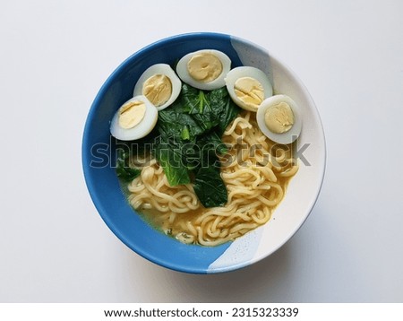 Noodles on a white background.