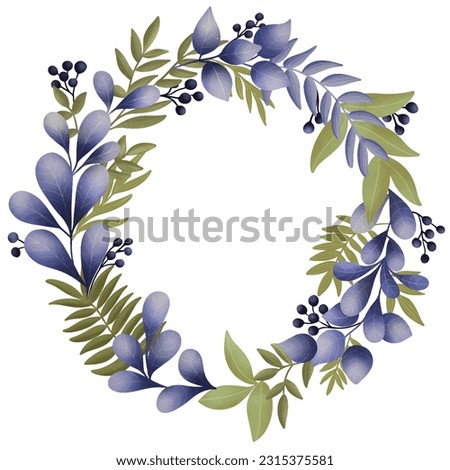 wreath of flowers painted in watercolor