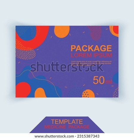 Medicine packaging template. Simple abstract shapes. Vector illustration. EPS 10