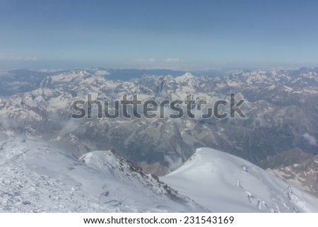 View from Mount Elbrus top
