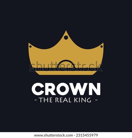 crown luxury and simple icon vector illustration template design