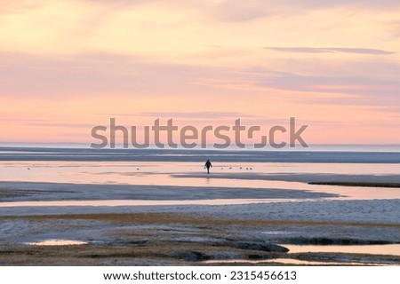 Beautiful sunset at Paine’s creek beach Brewster MA USA