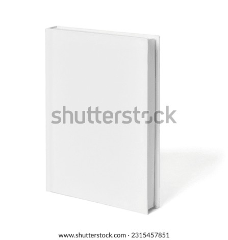 close up of a white book template on white background Royalty-Free Stock Photo #2315457851