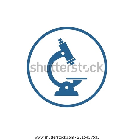 Microscope Vector icon Medical equipment Microscope logo Medical sign biomedical illustration symbol