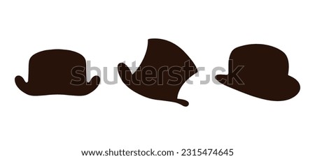 Set of Silhouettes of Hats