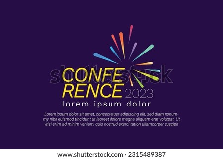 Modern Abstract Colorful Conference Logo Template for Your Event or Conference. Modern Colorful Logo Template Ready For Use, Modern Initial Logo Royalty-Free Stock Photo #2315489387