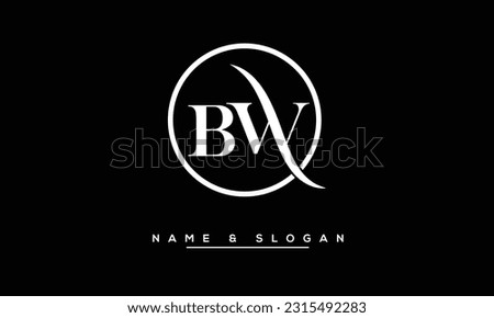 BW,  WB  Abstract  Letters  Logo  Monogram Royalty-Free Stock Photo #2315492283