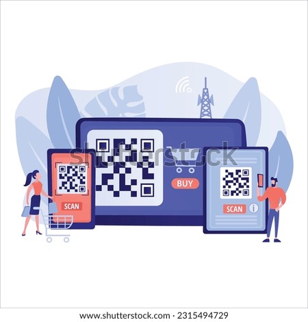 barcode reading app qrcode reader epayment transaction application qr code scanner qr generator online qr code payment concept pinkish coral blue vector isolated