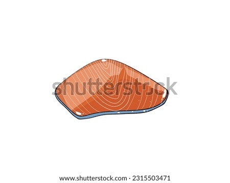 Seafood or sea fish parts on white background