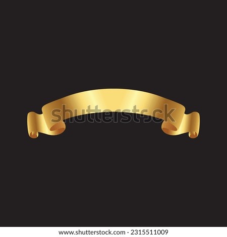 Gold Ribbon Clip Art, Banners, Ribbons, Golden Ribbon Clip Art, Digital Scrapbook, Ribbon Vector