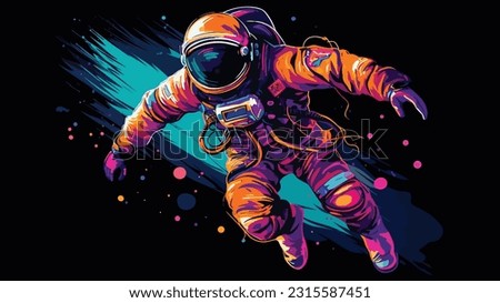 Cosmic Convergence: Astronaut's Journey Through The Universe Royalty-Free Stock Photo #2315587451