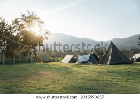 Tevel and camping in camp ground Thailand  Royalty-Free Stock Photo #2315593657