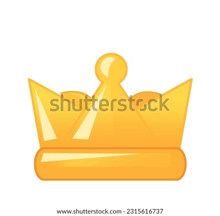 Cartoon colorful element royal crown isolated illustration for kids