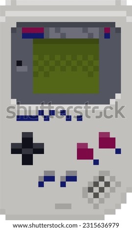 Handheld Mini Comboy Game Boy Gameboy Hand Held Console 8 Bit Pixelated Pixel Art Vector EPS PNG Clip Art No Transparent Background NFT