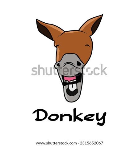 Donkey head vector logo design