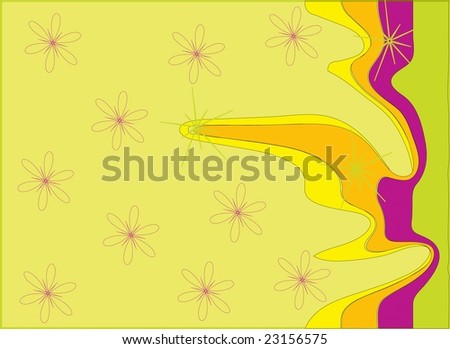 Illustration frame with an abstract background