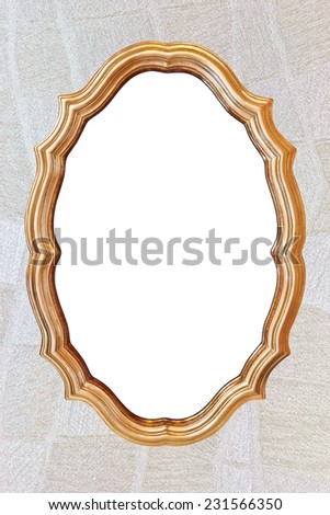 Blank vintage frame on abstract retro wallpaper background