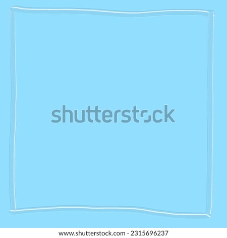 blue background with minimal white frame