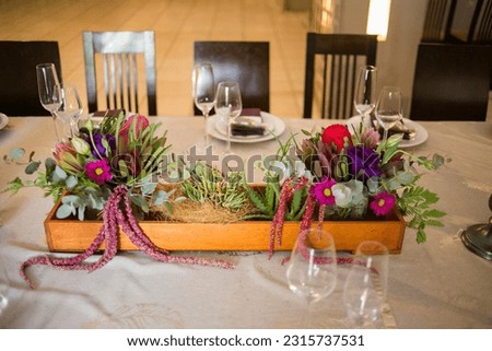 Close up image of stunning wedding décor at a real wedding