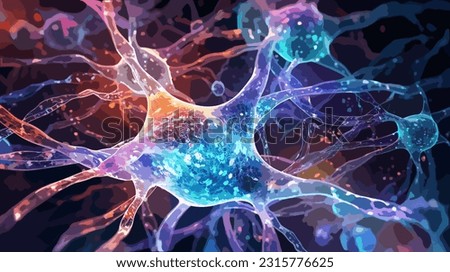 Brain Neurons Vector High-Resolution Illustration Showcasing the Intricate Network of Neurons in the Human Brain Royalty-Free Stock Photo #2315776625