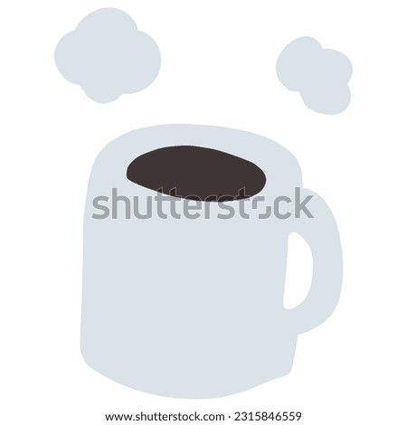 Clip art of hot coffee in a mug