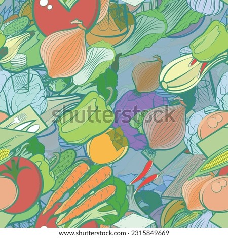 Background pattern abstract design texture. Seamless. Table setting and Health food. Theme is about the harvest, bitter, tart, onion feathers, in the leaves, glare, vitamin C, vegetables