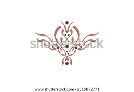 Animal tribal flower dragonfly vector