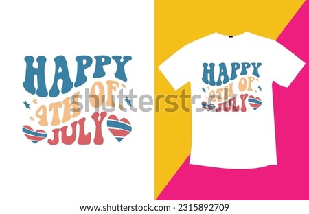 Retro 4th July T-shirt Design
