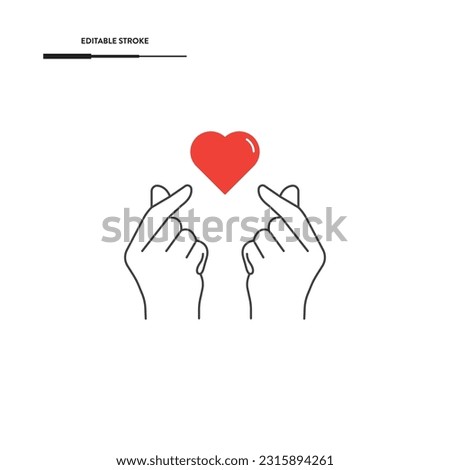 Heart Shape Hand Icon Vector Design.