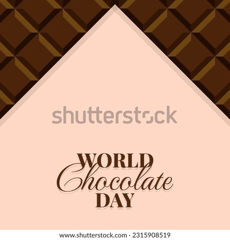 World chocolate day, Illustration design of greeting poster or social media post for world chocolate day