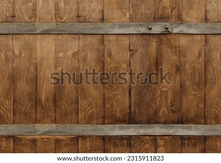 Texture of wooden barrel as background, closeup Royalty-Free Stock Photo #2315911823