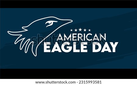 American Eagle Day with blue background
